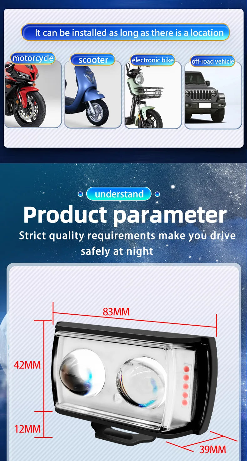 PROTOCOL LIGHT FOR BIKES, CARS AND TRUCKS, ETC.