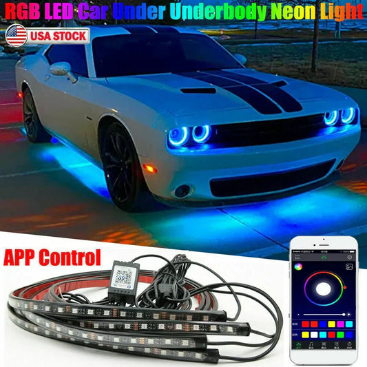 Car&Bikes RGB Atmosphere Light,  Foot Light - 4 pcs