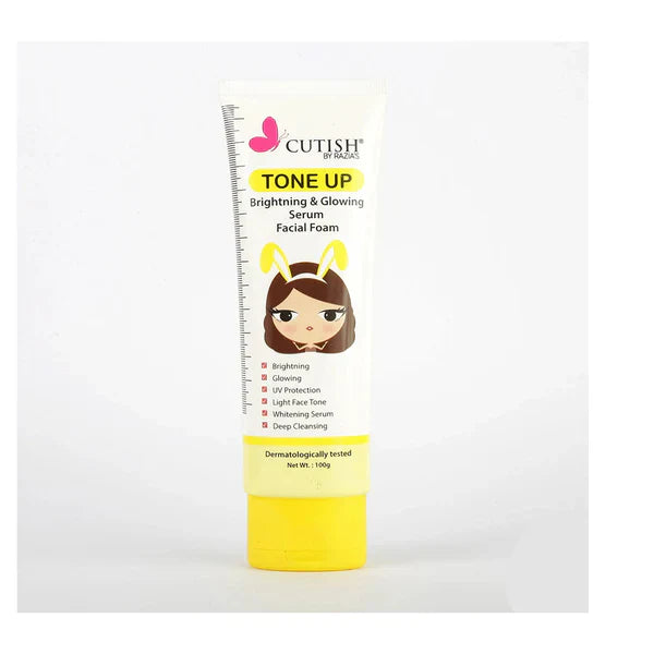 Cutish Tone Up Bright & Glowing Serum Facial Foam