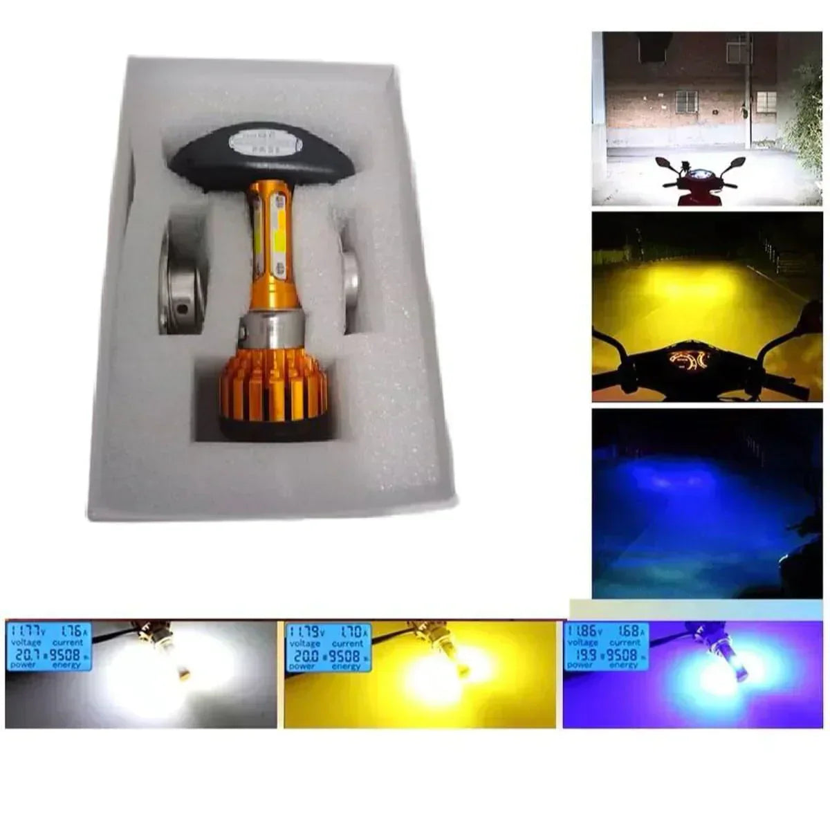 Bike Headlight Tube Multi Colors.