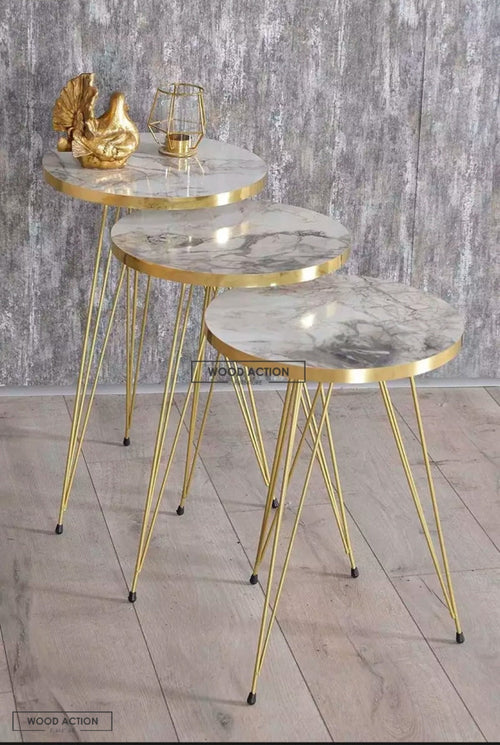 White Goldy nesting table